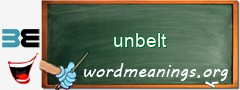 WordMeaning blackboard for unbelt